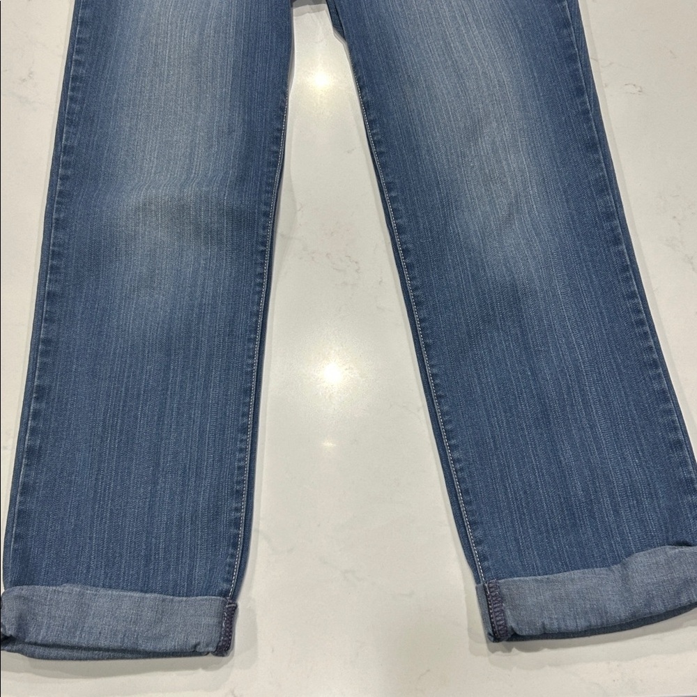 NYDJ Classic Blue Cropped Cuffed Jeans - Picture 2 of 9